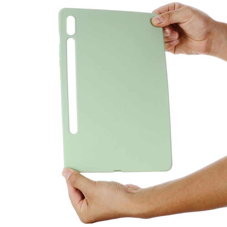 For Samsung Galaxy Tab S10 Lite 5G/S10/S10 FE Pure Color Liquid Silicone Shockproof Tablet Case