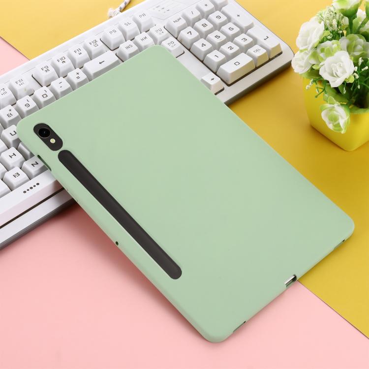 For Samsung Galaxy Tab S10 Lite 5G/S10/S10 FE Pure Color Liquid Silicone Shockproof Tablet Case