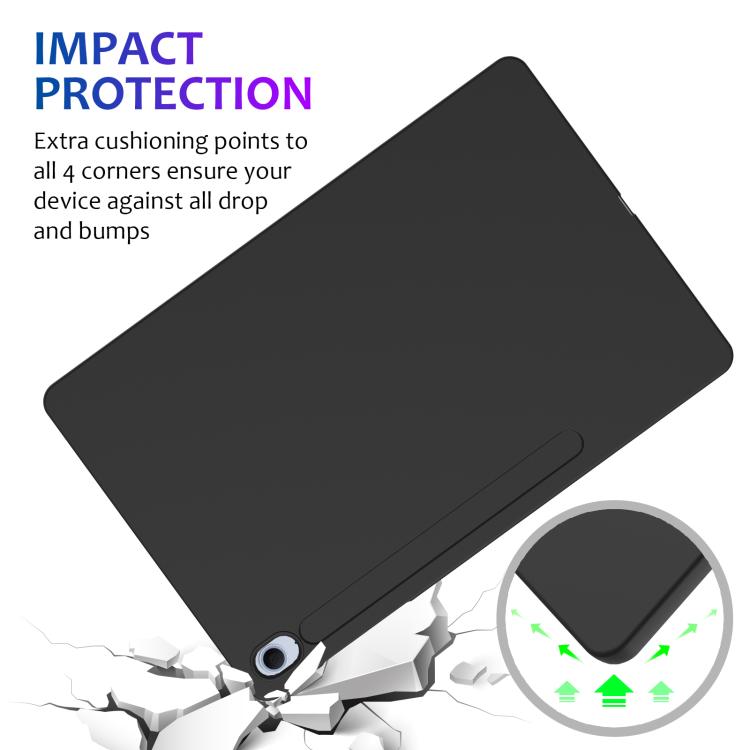 For Samsung Galaxy Tab S10 FE+ Pure Color Liquid Silicone Shockproof Tablet Case
