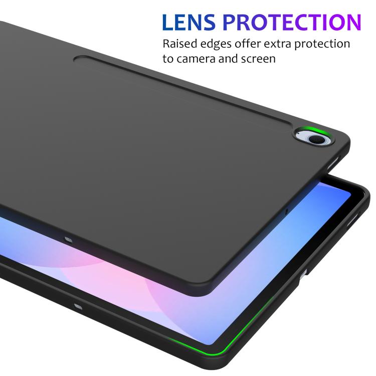 For Samsung Galaxy Tab S10 FE+ Pure Color Liquid Silicone Shockproof Tablet Case