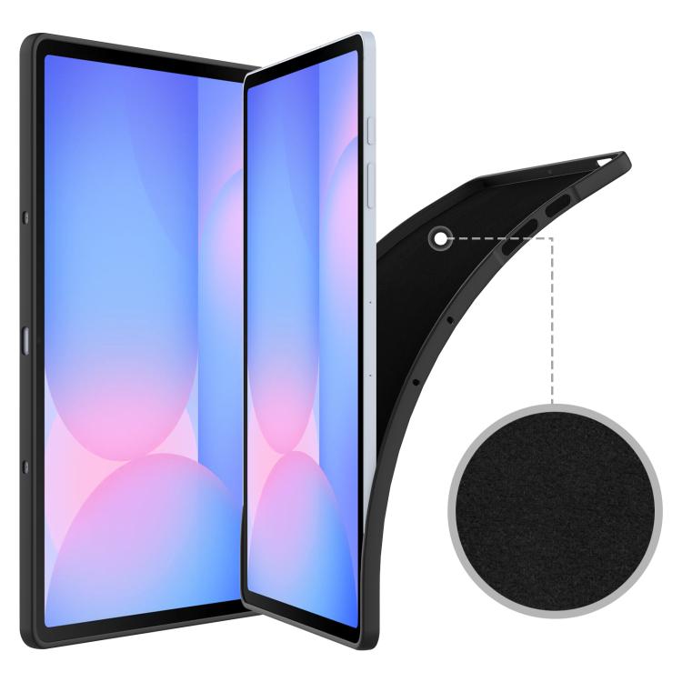 For Samsung Galaxy Tab S10 FE+ Pure Color Liquid Silicone Shockproof Tablet Case
