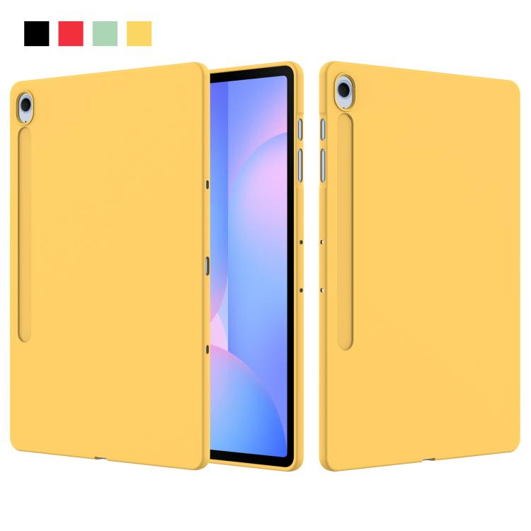 For Samsung Galaxy Tab S10 FE+ Pure Color Liquid Silicone Shockproof Tablet Case