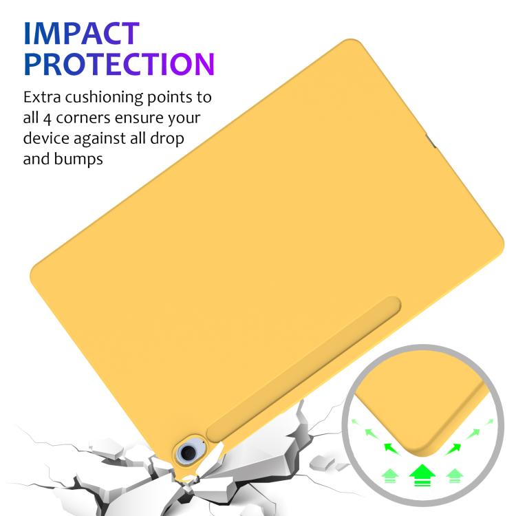 For Samsung Galaxy Tab S10 FE+ Pure Color Liquid Silicone Shockproof Tablet Case