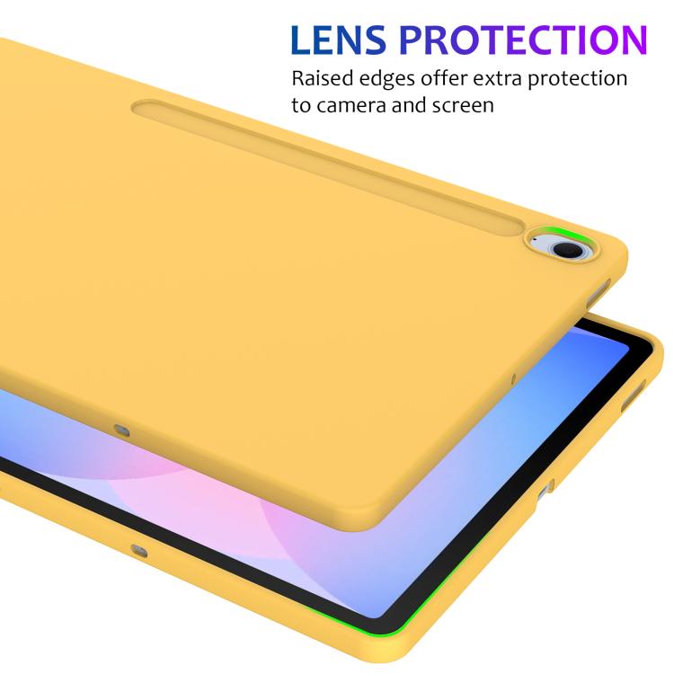 For Samsung Galaxy Tab S10 FE+ Pure Color Liquid Silicone Shockproof Tablet Case