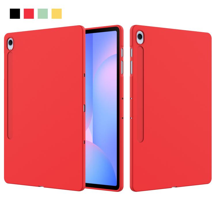 For Samsung Galaxy Tab S10 FE+ Pure Color Liquid Silicone Shockproof Tablet Case