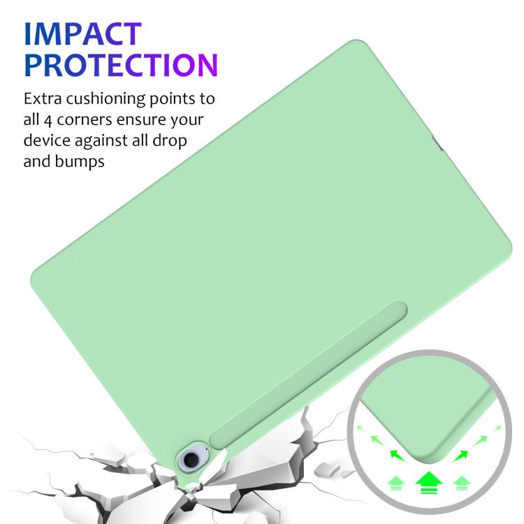 For Samsung Galaxy Tab S10 FE+ Pure Color Liquid Silicone Shockproof Tablet Case