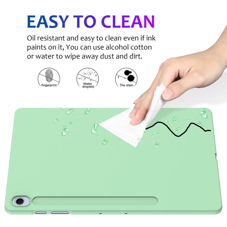For Samsung Galaxy Tab S10 FE+ Pure Color Liquid Silicone Shockproof Tablet Case