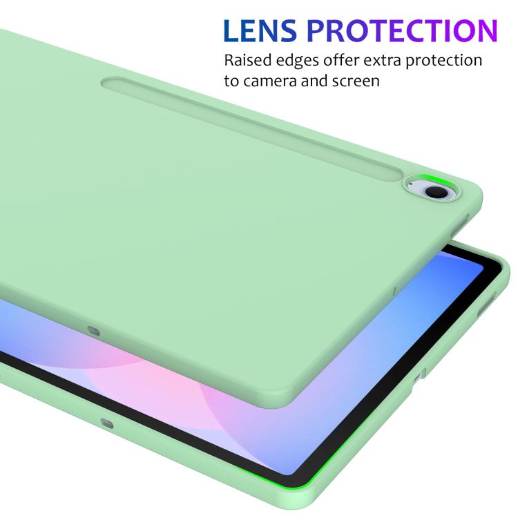 For Samsung Galaxy Tab S10 FE+ Pure Color Liquid Silicone Shockproof Tablet Case