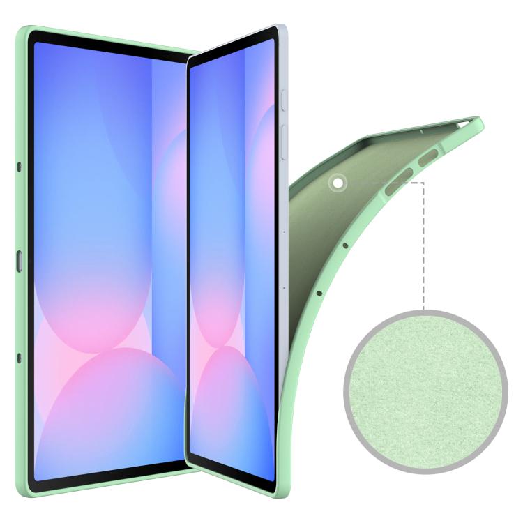 For Samsung Galaxy Tab S10 FE+ Pure Color Liquid Silicone Shockproof Tablet Case