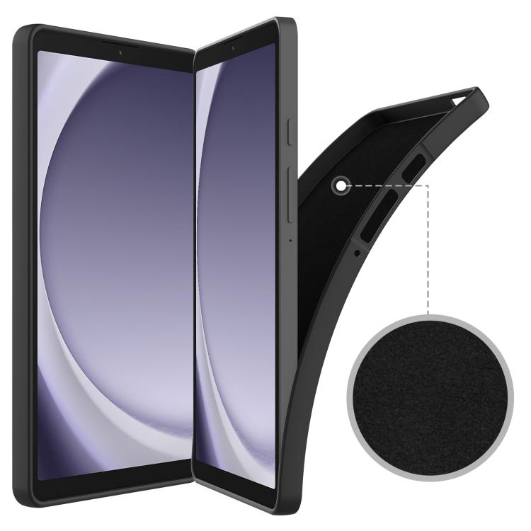 For Samsung Galaxy Tab A11 Pure Color Liquid Silicone Shockproof Tablet Case
