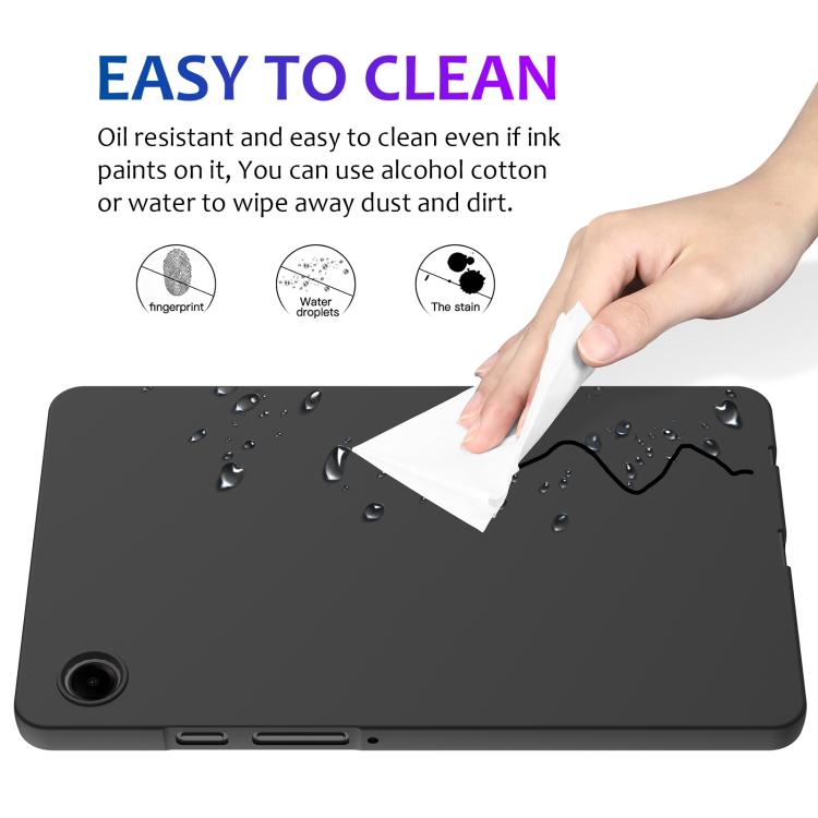 For Samsung Galaxy Tab A11 Pure Color Liquid Silicone Shockproof Tablet Case
