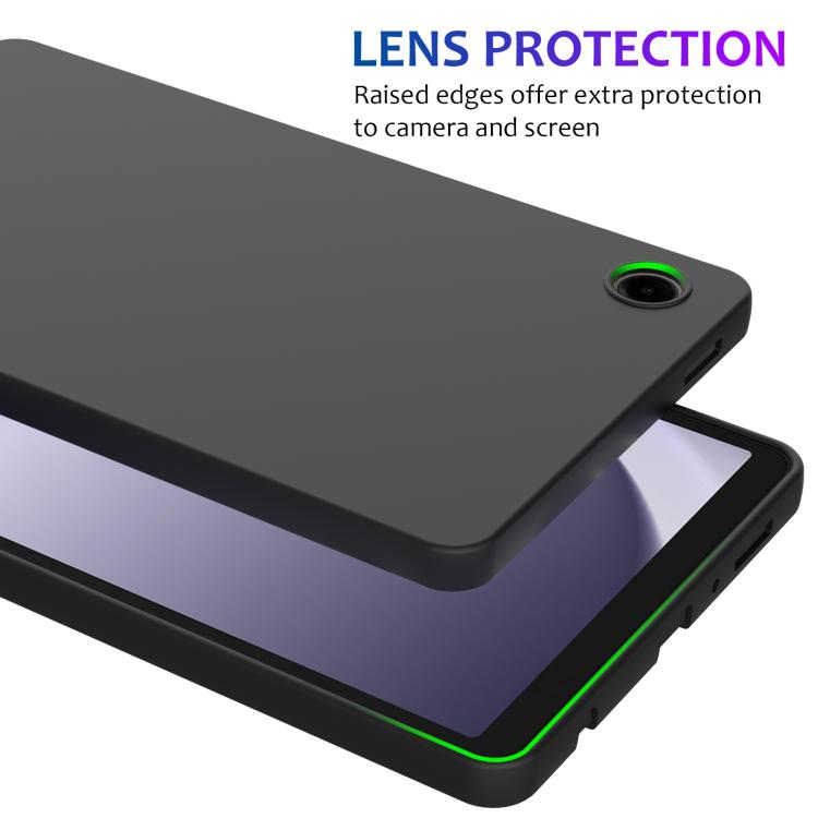 For Samsung Galaxy Tab A11 Pure Color Liquid Silicone Shockproof Tablet Case