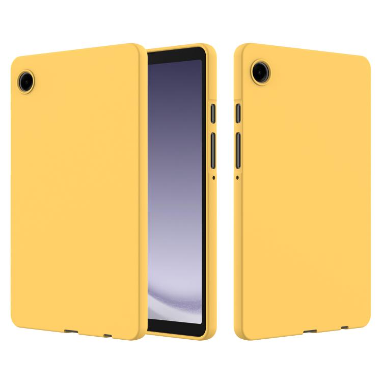 For Samsung Galaxy Tab A11 Pure Color Liquid Silicone Shockproof Tablet Case