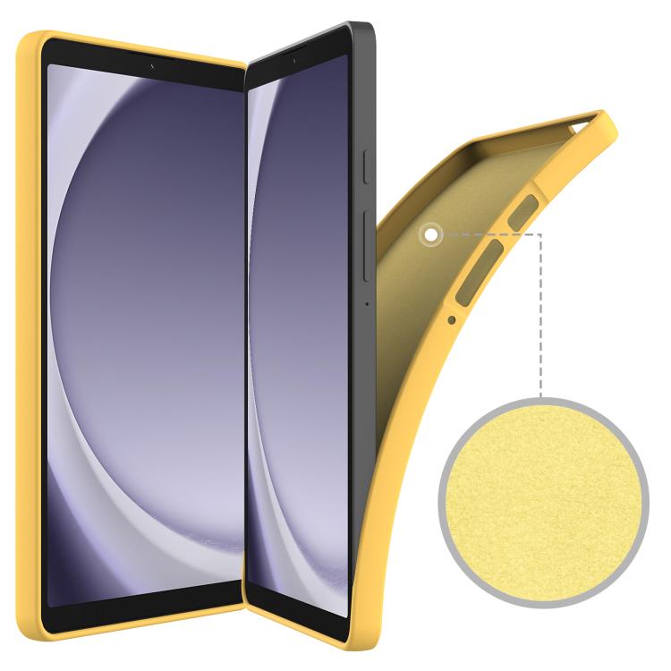 For Samsung Galaxy Tab A11 Pure Color Liquid Silicone Shockproof Tablet Case