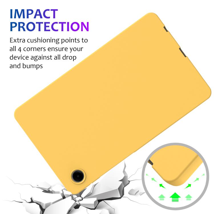 For Samsung Galaxy Tab A11 Pure Color Liquid Silicone Shockproof Tablet Case