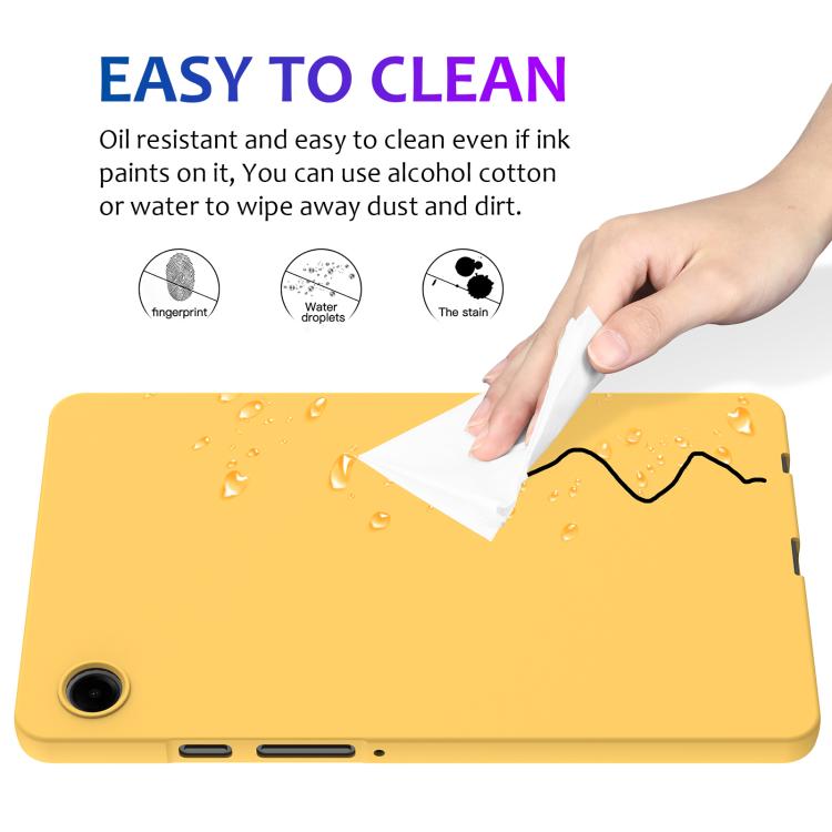 For Samsung Galaxy Tab A11 Pure Color Liquid Silicone Shockproof Tablet Case