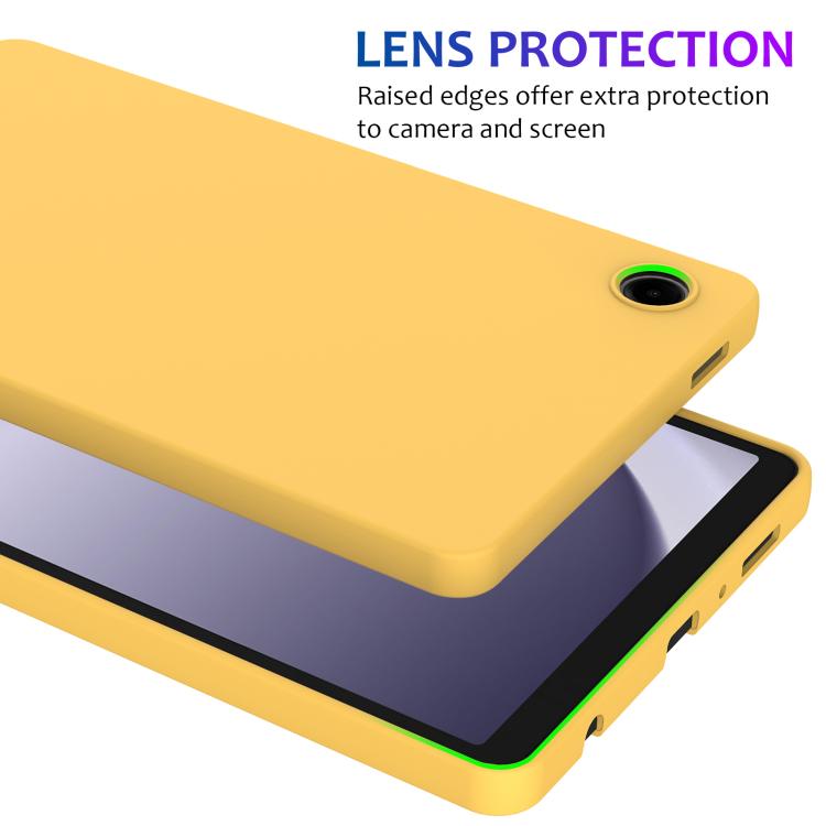 For Samsung Galaxy Tab A11 Pure Color Liquid Silicone Shockproof Tablet Case