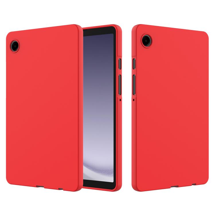 For Samsung Galaxy Tab A11 Pure Color Liquid Silicone Shockproof Tablet Case