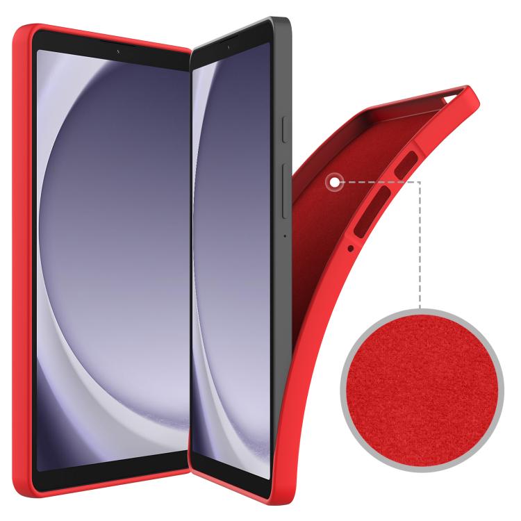 For Samsung Galaxy Tab A11 Pure Color Liquid Silicone Shockproof Tablet Case