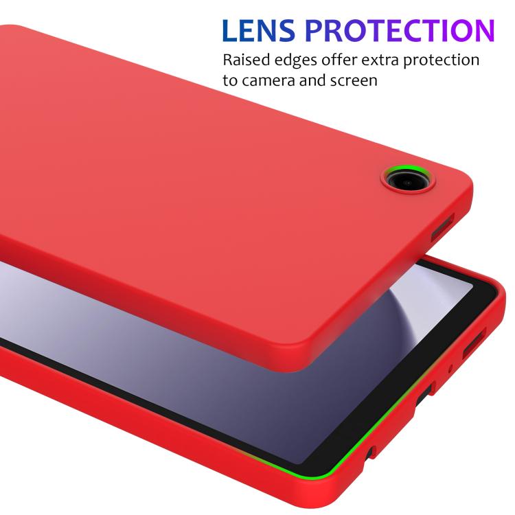 For Samsung Galaxy Tab A11 Pure Color Liquid Silicone Shockproof Tablet Case