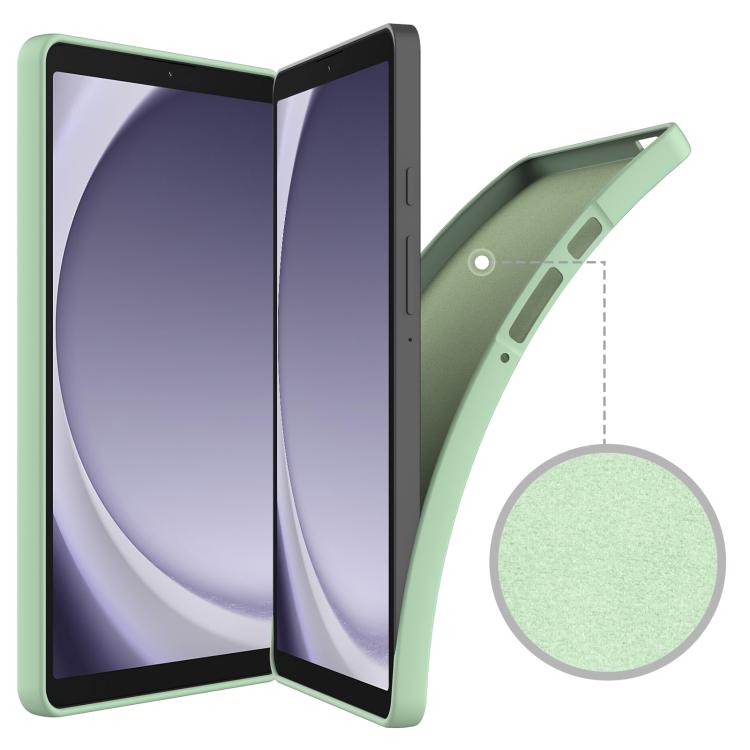 For Samsung Galaxy Tab A11 Pure Color Liquid Silicone Shockproof Tablet Case