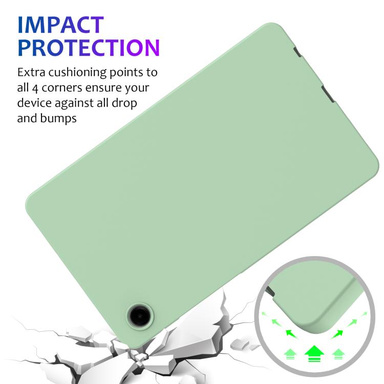 For Samsung Galaxy Tab A11 Pure Color Liquid Silicone Shockproof Tablet Case