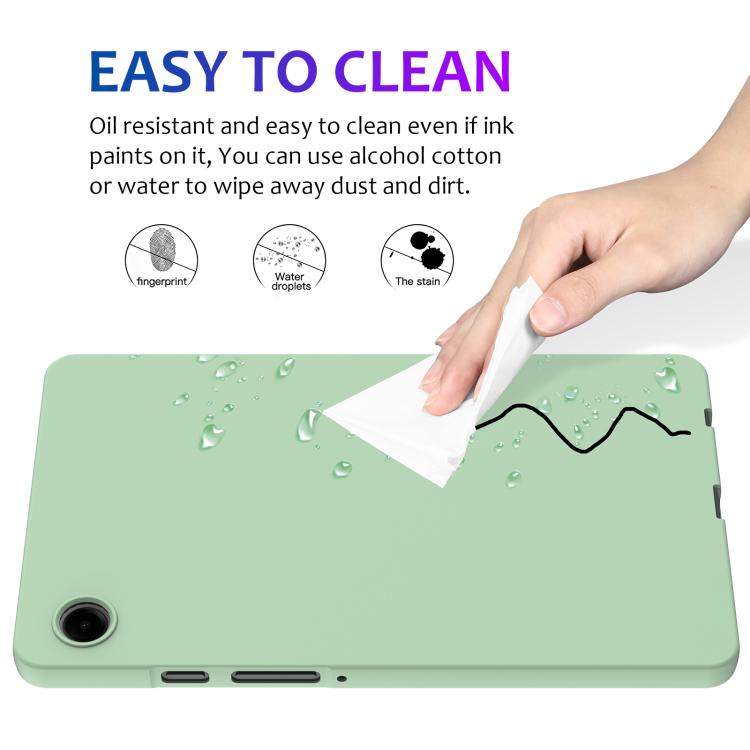 For Samsung Galaxy Tab A11 Pure Color Liquid Silicone Shockproof Tablet Case
