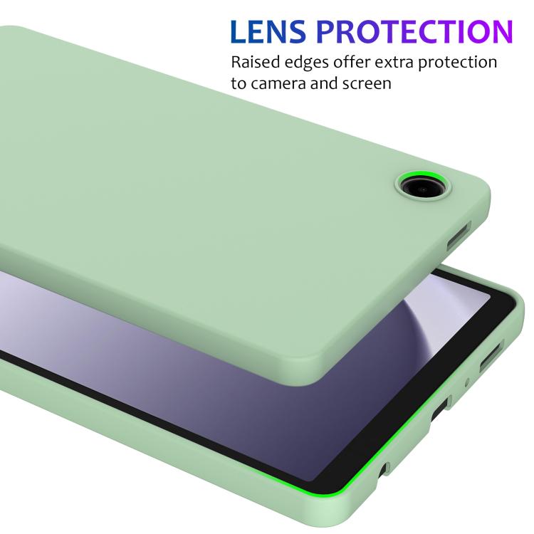 For Samsung Galaxy Tab A11 Pure Color Liquid Silicone Shockproof Tablet Case