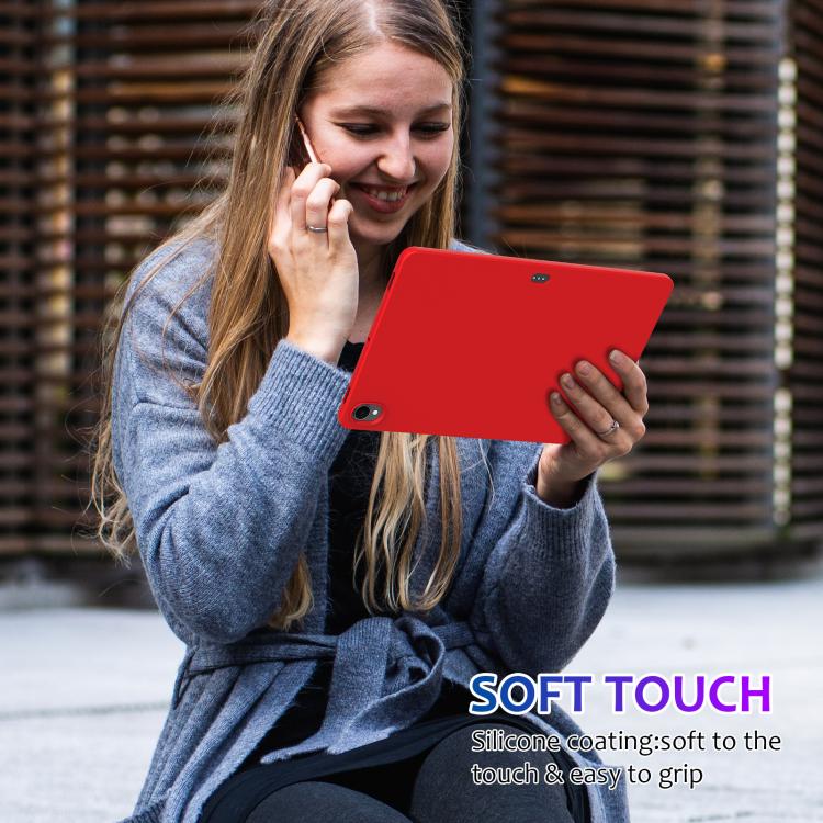 For Samsung Galaxy Tab S11 Pure Color Liquid Silicone Shockproof Tablet Case