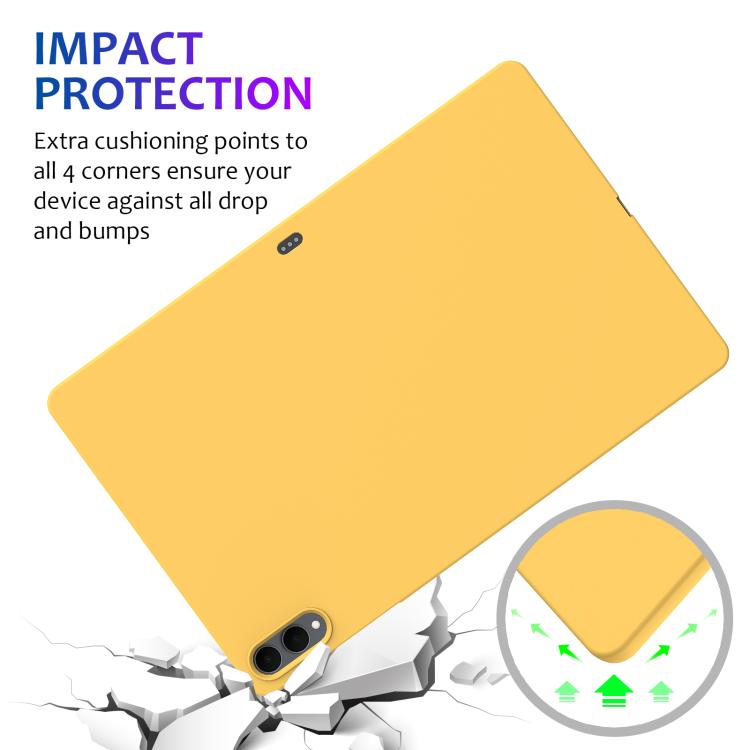 For Samsung Tab S11 Ultra Pure Color Liquid Silicone Shockproof Tablet Case