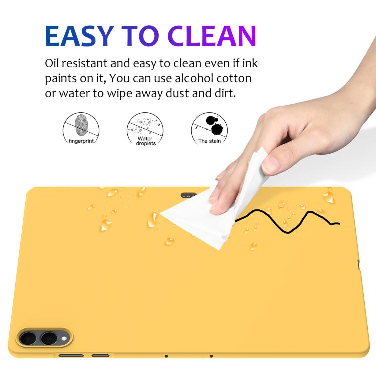 For Samsung Tab S11 Ultra Pure Color Liquid Silicone Shockproof Tablet Case