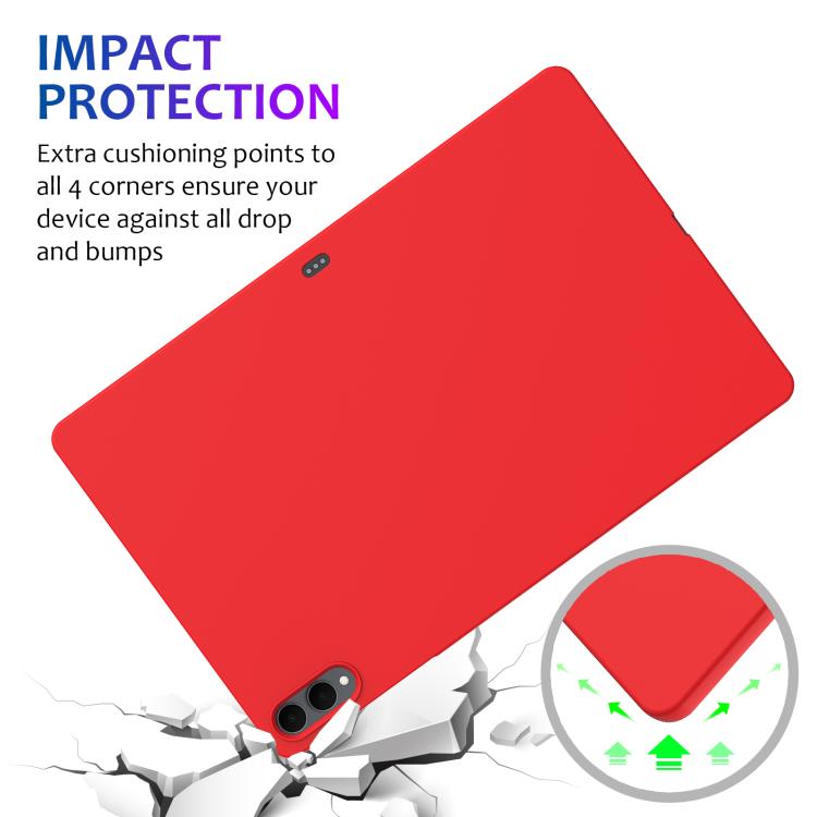 For Samsung Tab S11 Ultra Pure Color Liquid Silicone Shockproof Tablet Case
