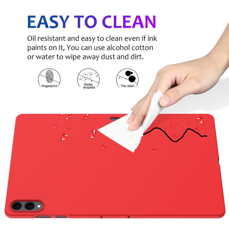For Samsung Tab S11 Ultra Pure Color Liquid Silicone Shockproof Tablet Case