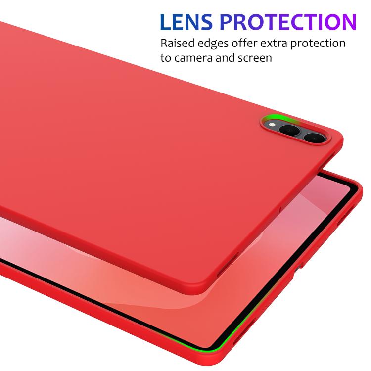For Samsung Tab S11 Ultra Pure Color Liquid Silicone Shockproof Tablet Case