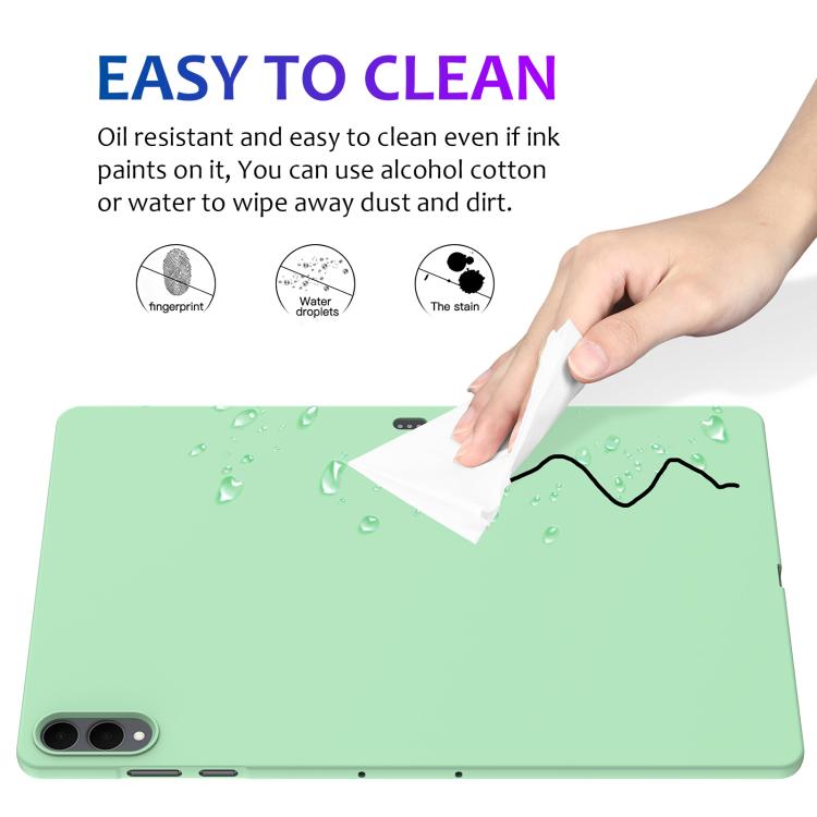 For Samsung Tab S11 Ultra Pure Color Liquid Silicone Shockproof Tablet Case
