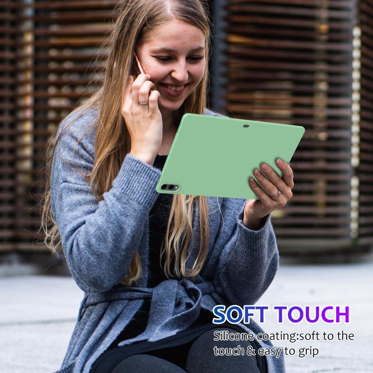 For Samsung Tab S11 Ultra Pure Color Liquid Silicone Shockproof Tablet Case