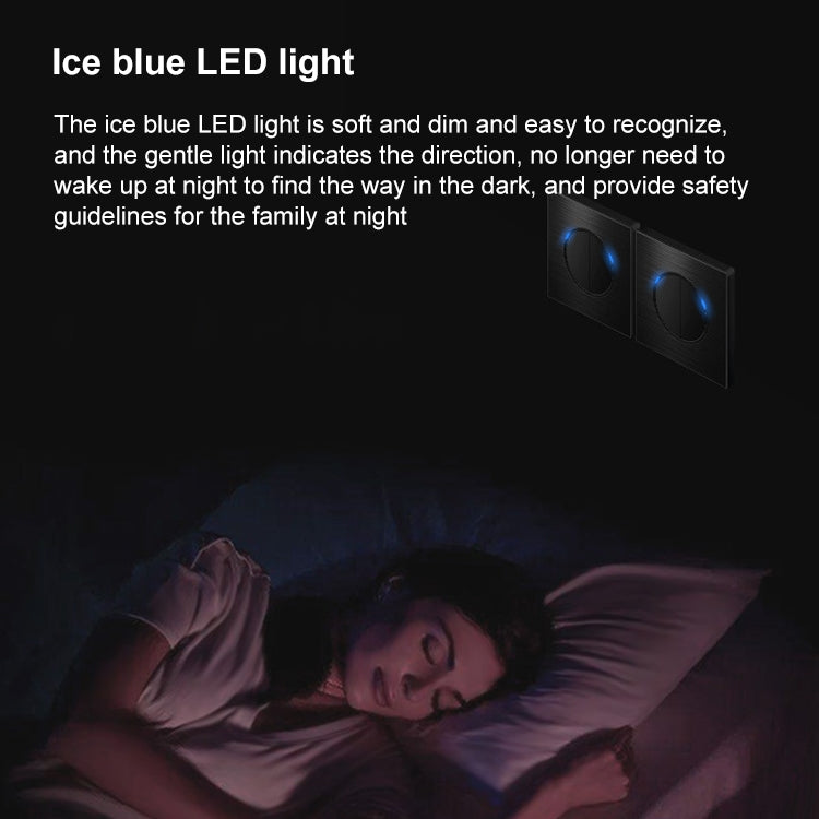 86mm Gray Aluminum Wire Drawing LED Switch Panel, Style:Telephone Socket