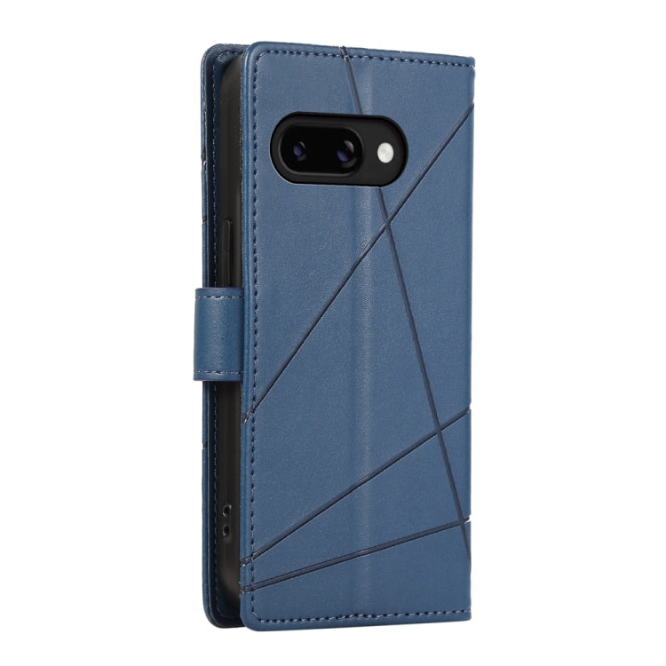 For Google Pixel 9a PU Genuine Leather Texture Embossed Line Phone Case