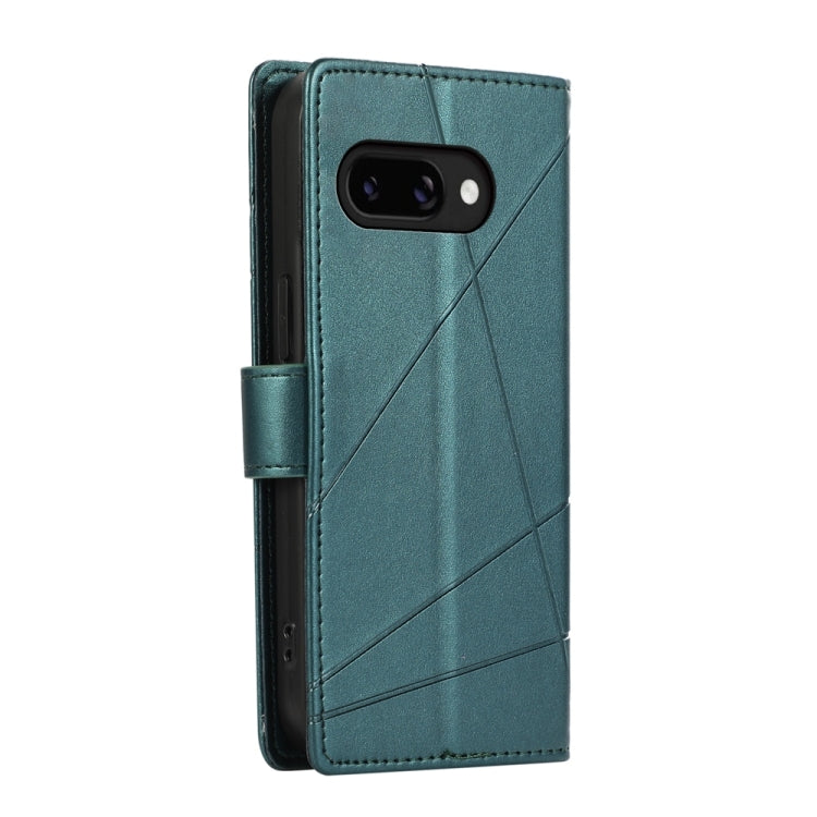 For Google Pixel 9a PU Genuine Leather Texture Embossed Line Phone Case