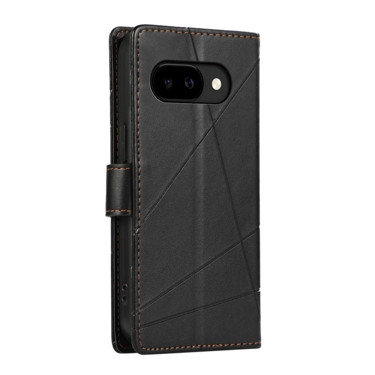 For Google Pixel 10a PU Genuine Leather Texture Embossed Line Phone Case