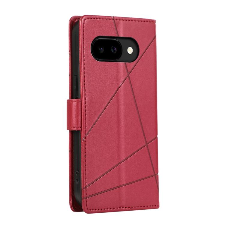 For Google Pixel 10a PU Genuine Leather Texture Embossed Line Phone Case