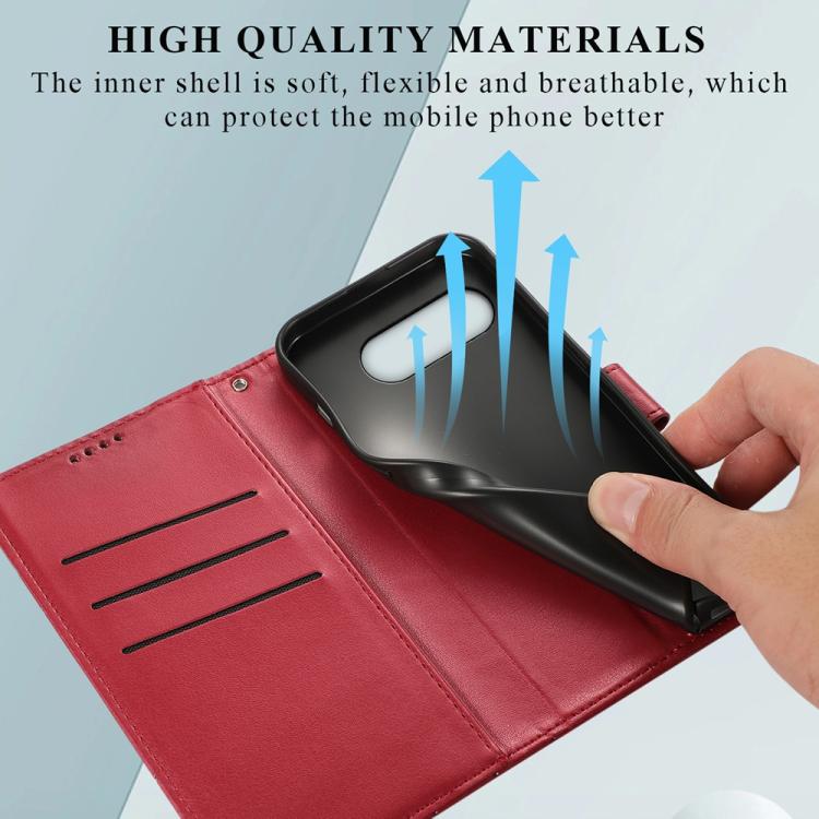 For Google Pixel 10a PU Genuine Leather Texture Embossed Line Phone Case