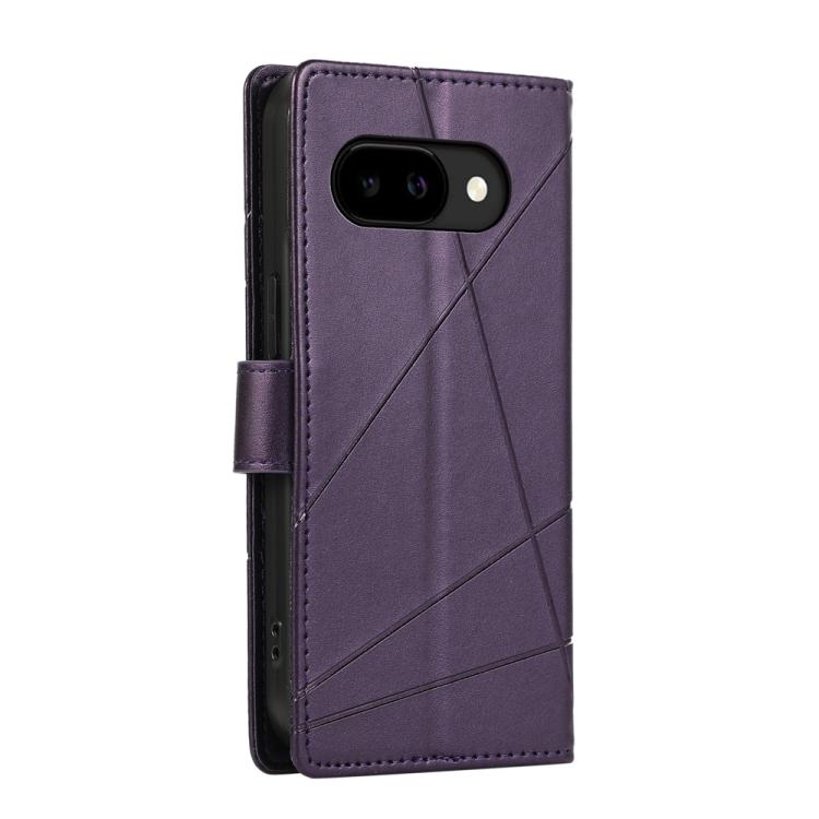 For Google Pixel 10a PU Genuine Leather Texture Embossed Line Phone Case