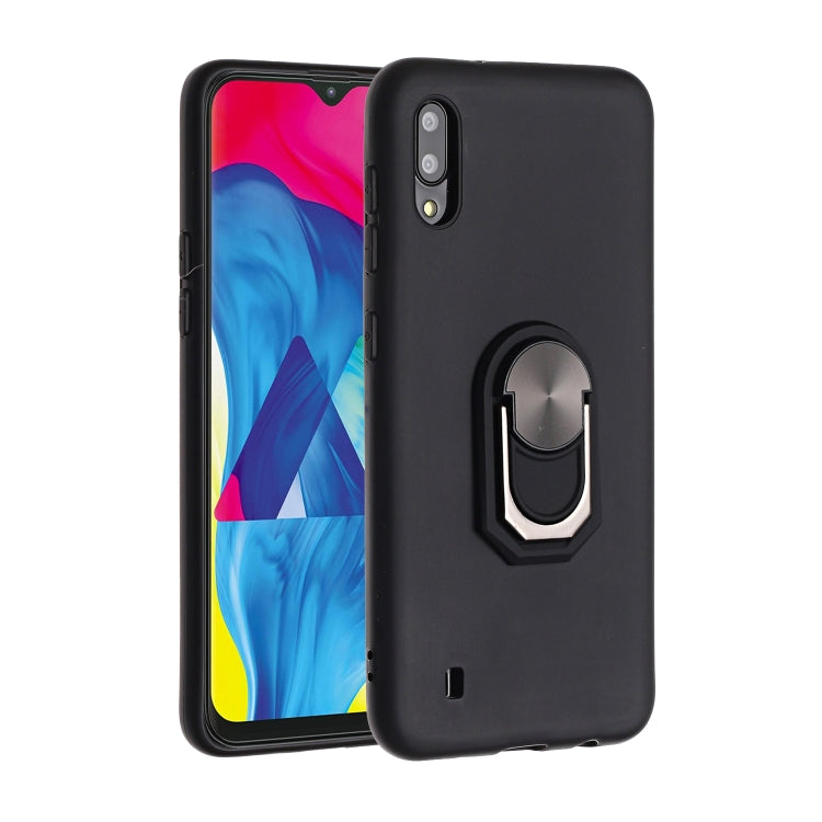 For Samsung Galaxy A01 PC + TPU Shockproof Protective Case with Ring Holder