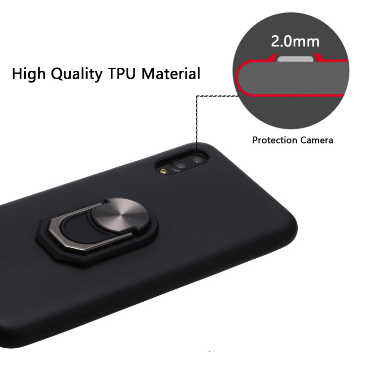 For Samsung Galaxy A01 PC + TPU Shockproof Protective Case with Ring Holder