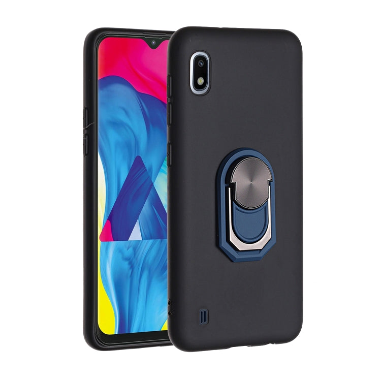 For Samsung Galaxy A10 PC + TPU Shockproof Protective Case with Ring Holder