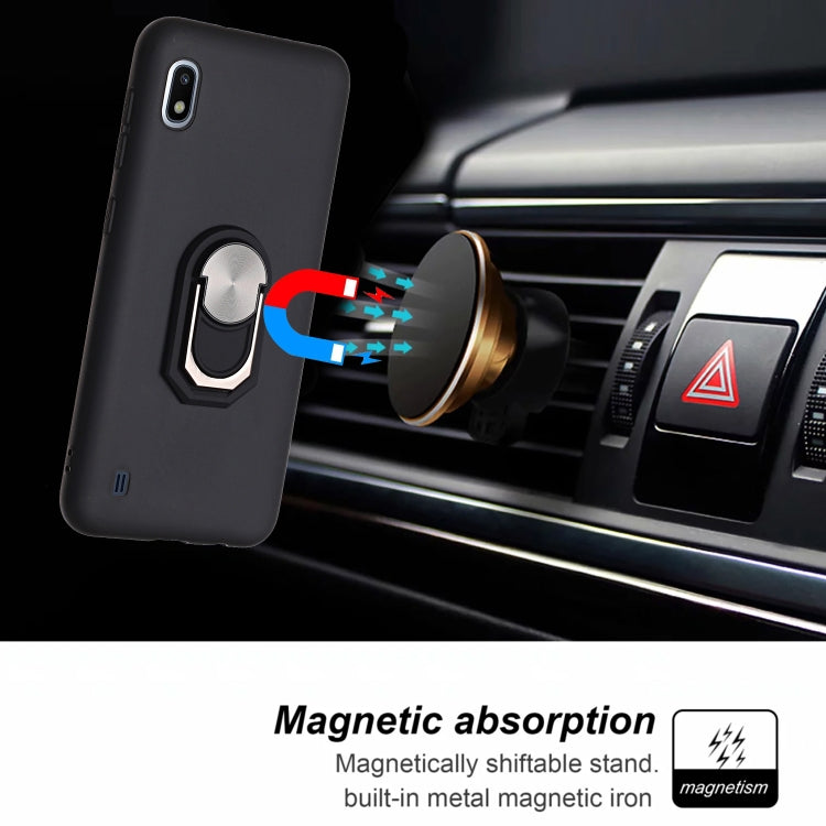 For Samsung Galaxy A10 PC + TPU Shockproof Protective Case with Ring Holder