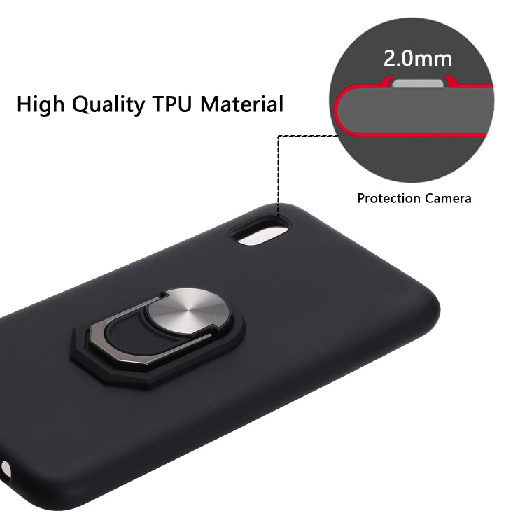For Samsung Galaxy A10 PC + TPU Shockproof Protective Case with Ring Holder