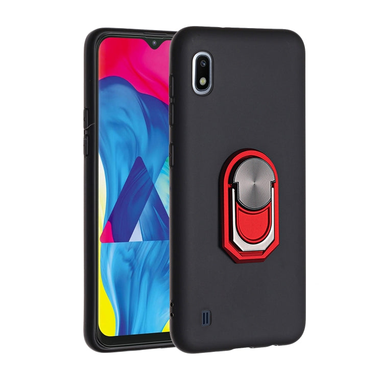 For Samsung Galaxy A10 PC + TPU Shockproof Protective Case with Ring Holder
