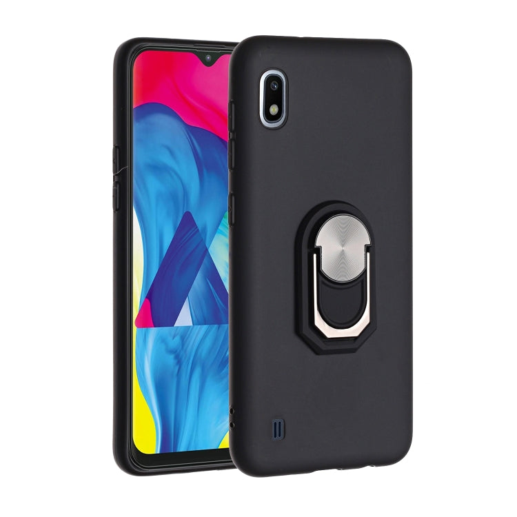For Samsung Galaxy A10 PC + TPU Shockproof Protective Case with Ring Holder
